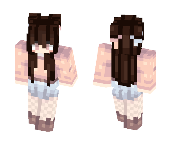Download Dark hair cute girl Minecraft Skin for Free . 