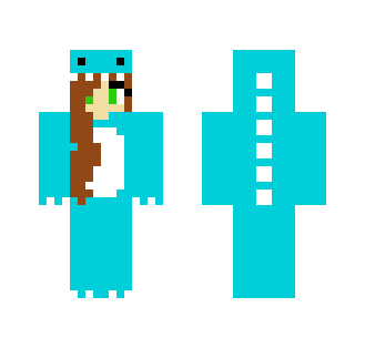 Blue girl -Dinosaur Onesie - Girl Minecraft Skins - image 2