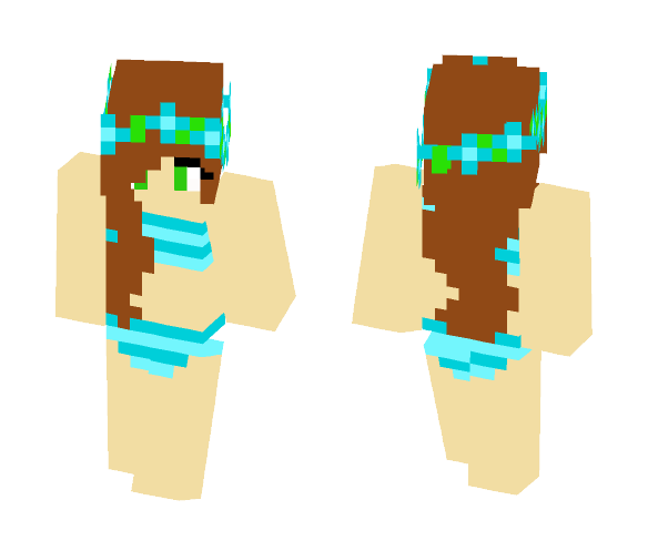 Blue girl -Bikini - Girl Minecraft Skins - image 1