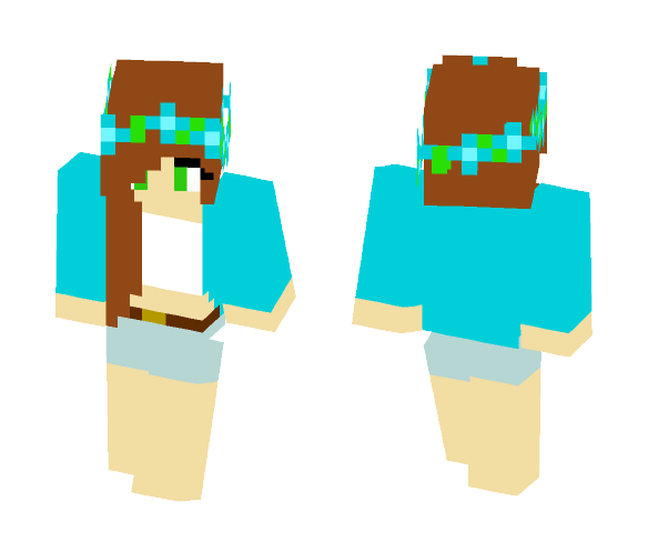 Blue girl -Outfit 2 - Girl Minecraft Skins - image 1