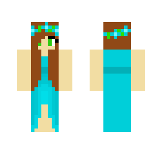 Blue girl -Dress - Girl Minecraft Skins - image 2