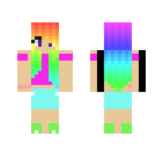 Cute Rainbow Girl - Cute Girls Minecraft Skins - image 2
