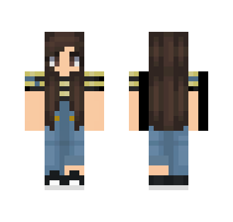Overalls and yellow / black crop - Female Minecraft Skins - image 2