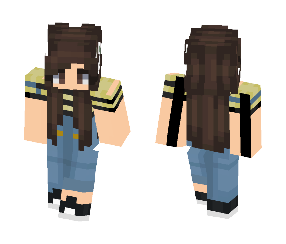 Overalls and yellow / black crop - Female Minecraft Skins - image 1