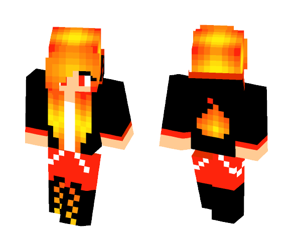 Fire Girl (Fire series) - Girl Minecraft Skins - image 1