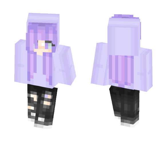 Lovely violet girl - Girl Minecraft Skins - image 1