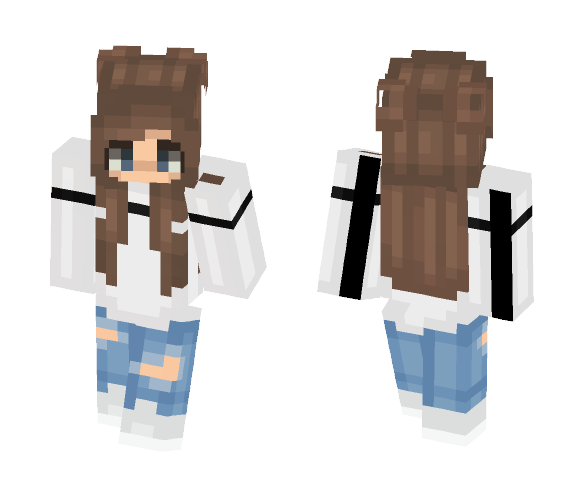 white sweater - Female Minecraft Skins - image 1