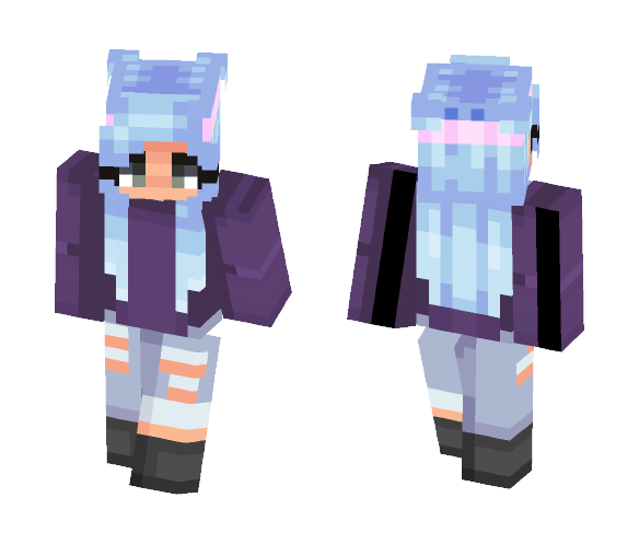 pretty blue - Female Minecraft Skins - image 1
