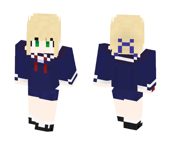 Fate/Zero School Saber Skin - Female Minecraft Skins - image 1