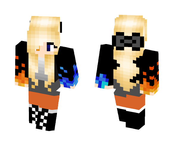 fire and water girl - Girl Minecraft Skins - image 1