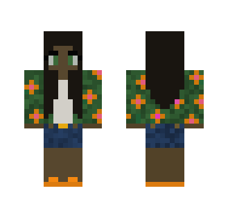 African-American Girl in Flowers - Girl Minecraft Skins - image 2