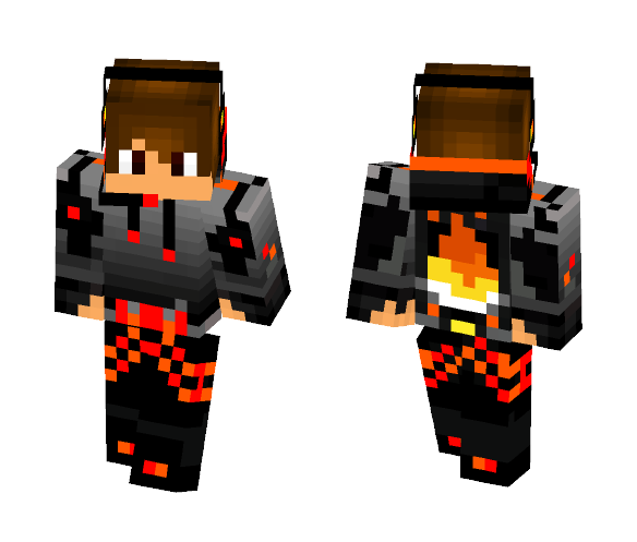 Fire Gamer Boy - Boy Minecraft Skins - image 1
