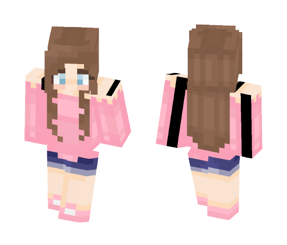 minecraft cool girl skin pink