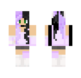 half lilac half black cat - Cat Minecraft Skins - image 2