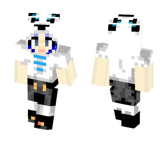 Girl with panda hat - Girl Minecraft Skins - image 1