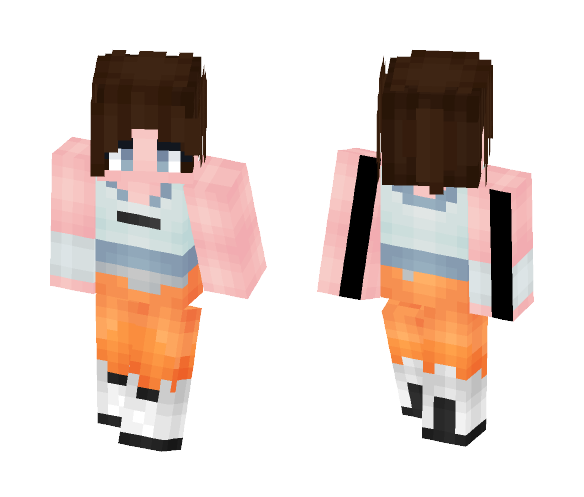♠Chell Redone♠ - Male Minecraft Skins - image 1