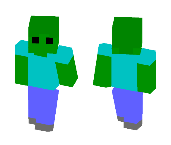 8-BIT Zombie - Male Minecraft Skins - image 1