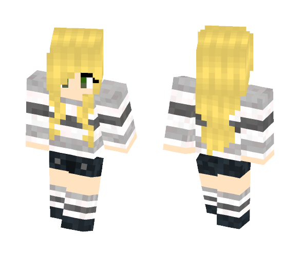 Grayscale Girl - Girl Minecraft Skins - image 1