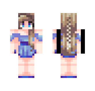 ♦ Blue Dress ♦ - Female Minecraft Skins - image 2