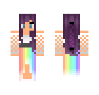 Cute girl with purple hair V2 - Color Haired Girls Minecraft Skins - image 2