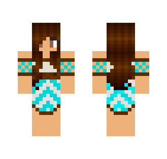Fancy blue dress - Female Minecraft Skins - image 2