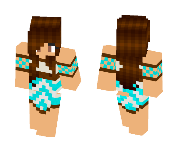 Fancy blue dress - Female Minecraft Skins - image 1