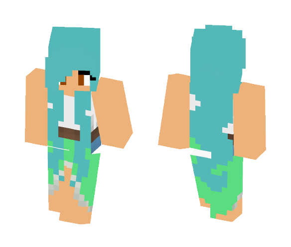 Very long Blue Hair - Female Minecraft Skins - image 1