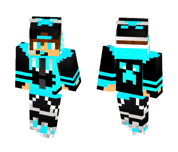Blue Boy Youtuber - Boy Minecraft Skins - image 1