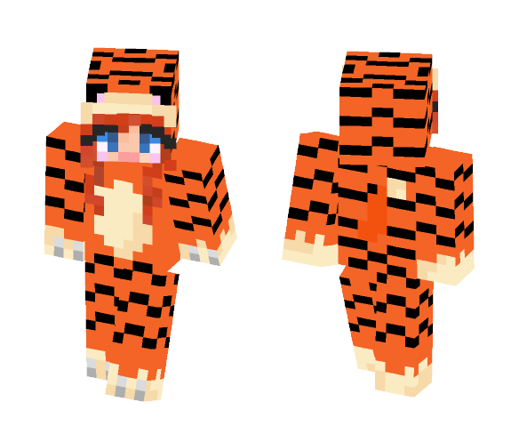 Tiger Onesie - Female Minecraft Skins - image 1