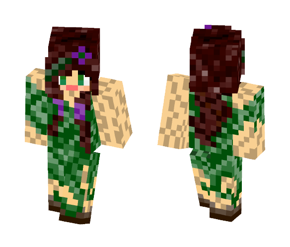 Waldelf in Grün - Female Minecraft Skins - image 1