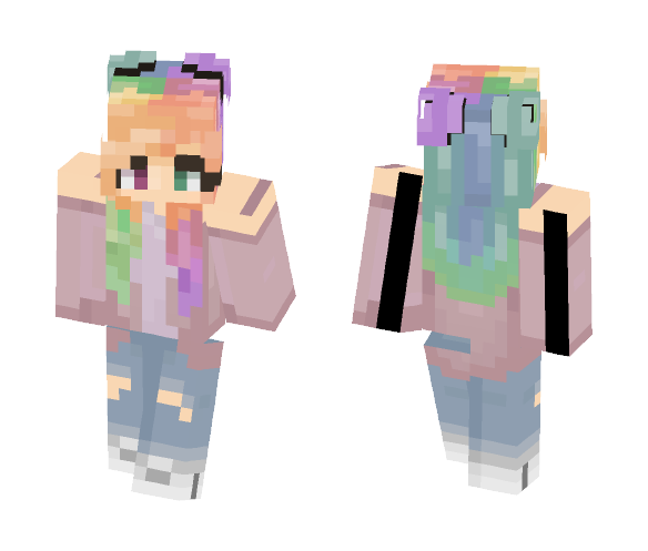 Rainbow ~ ♥ - Female Minecraft Skins - image 1
