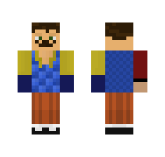 Hello Neighbor And Player - Male Minecraft Skins - image 2