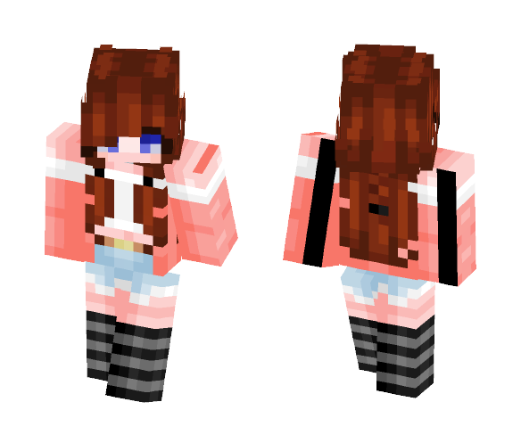 Pixel || Peach - Female Minecraft Skins - image 1
