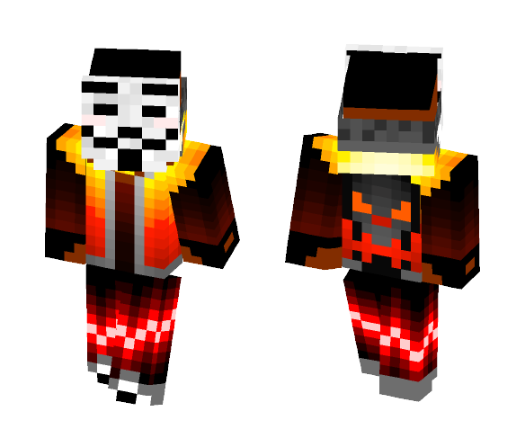 Red skull hacker (phoenix hacker) - Male Minecraft Skins - image 1