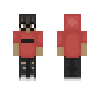 Red Sweater//Jordan - Male Minecraft Skins - image 2