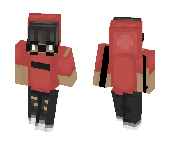 Red Sweater//Jordan - Male Minecraft Skins - image 1