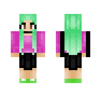 Green and Purple - Female Minecraft Skins - image 2