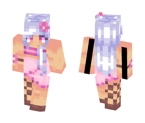 ✽ Pink Hibiscus ✽ | Kimoeno - Female Minecraft Skins - image 1