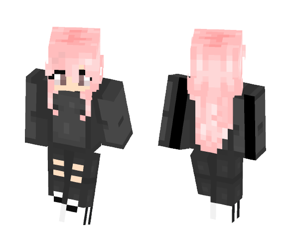 Female version of Rapmon [Pinkmon] - Female Minecraft Skins - image 1