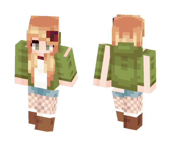 green hoodie - Female Minecraft Skins - image 1