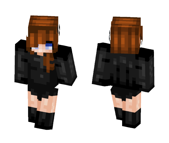 Pixel || black flower - Female Minecraft Skins - image 1