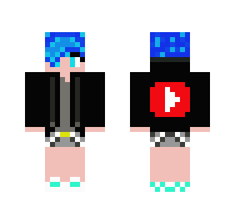 Blue Haired Youtube Girl - Color Haired Girls Minecraft Skins - image 2