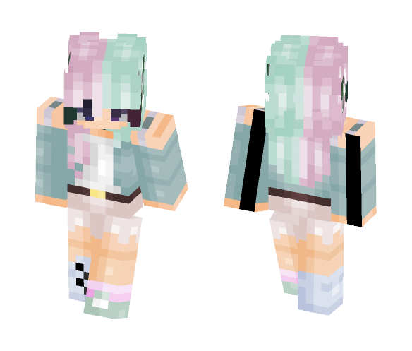 Pixel || Sunset beach - Female Minecraft Skins - image 1