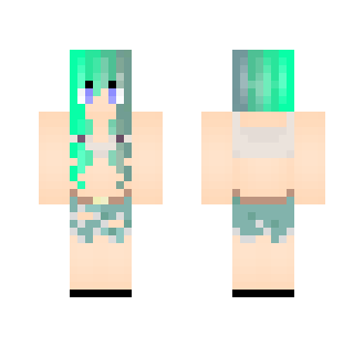 Girl / Green -Hair / Summer Style! - Color Haired Girls Minecraft Skins - image 2