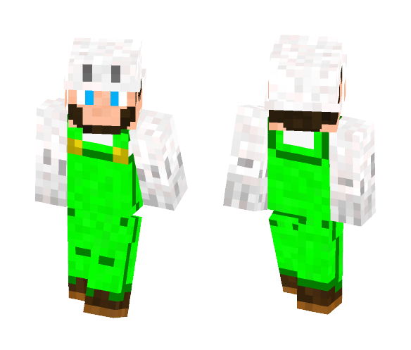 Super Mario Bros.: Fire Luigi - Male Minecraft Skins - image 1