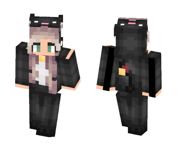 Girl in a cat onesee - Cat Minecraft Skins - image 1