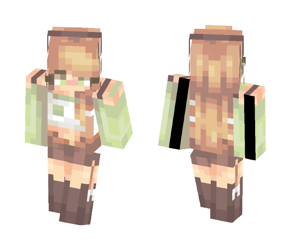 Pixel || Emerald - Female Minecraft Skins - image 1