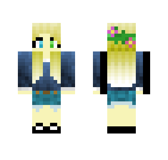 Flower Crown Girl - Flower Crown Minecraft Skins - image 2