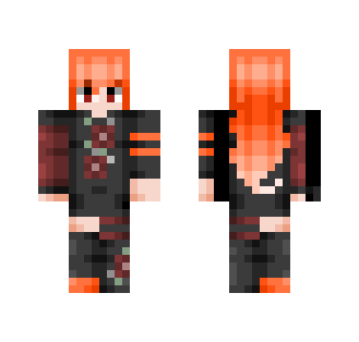 Red-Orange girl - Girl Minecraft Skins - image 2