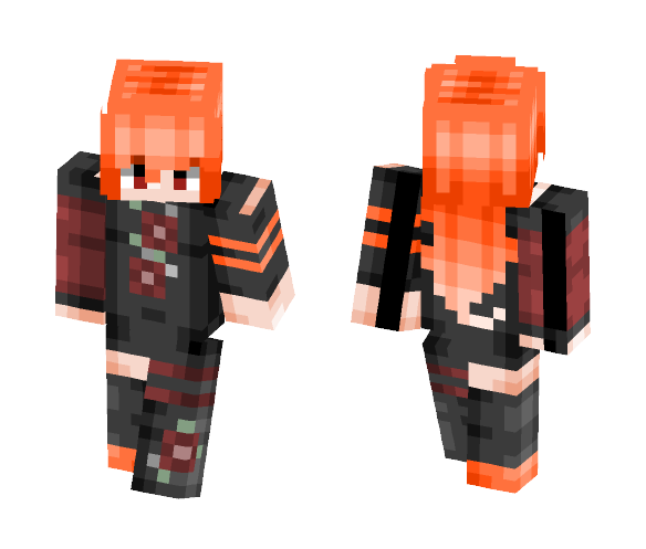 Red-Orange girl - Girl Minecraft Skins - image 1